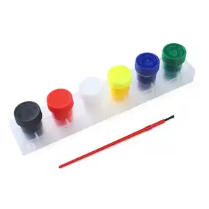 Conjunto de pintura para crianças, conjunto de 6 cores com tinta temperada não tóxica 20ml