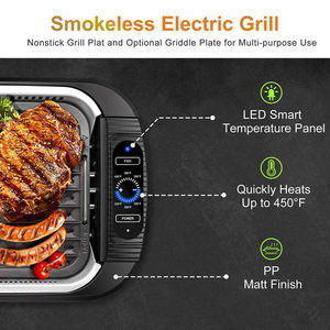 Plancha <span class=keywords><strong>El</strong></span>éctrica de Alta Potencia con Calentamiento Rápido y <span class=keywords><strong>Corte</strong></span> Profundo, Control Táctil Inteligente, para Reuniones Familiares - Product Image 5