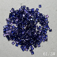 HQ Gems 6A Carré 2X2 3X3 4X4 5X5mM Bleu Jaune Violet Rose Vert Orange Gemme Arc-En-Saphir Princesse Cut