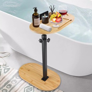 ชั้นวางของไม้ไผ่ทรงวงรี ปรับความสูงได้ สำหรับใช้ในบ้านและห้องนอน - Product Image 1