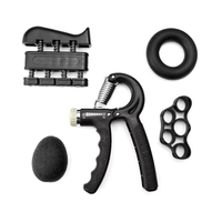 Ensemble de 5 entraîneurs de force de préhension en silicone réglables, professionnels, personnalisables en couleur et logo, pour la vente en gros