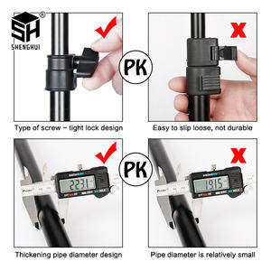 Support de fond en forme de T SH 60 cm en alliage d'aluminium pour écran vert, système de support pour studio photo et tournages vidéo - Product Image 6