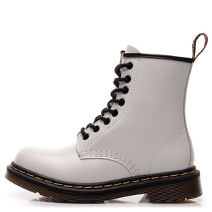 Yellow Genuine Leather Boots Ankle Height Round <b>Toe</b> Lace-Up Flat <b>Heel</b> Rubber Outsole All Seasons Wholesale Waterproof - Product Image 4