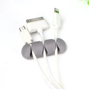 Cable Holder Organizer with 3 Slots Cable Management Desk Organisation for Office Home and Car USB Cable