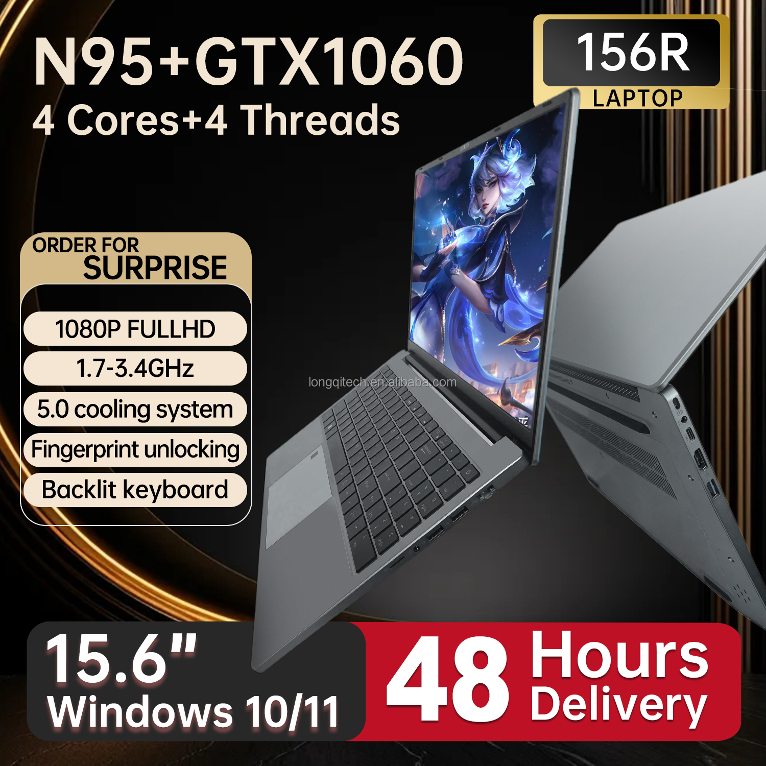 156R15.6'' n95+GTX1060 สีเทาเงิน