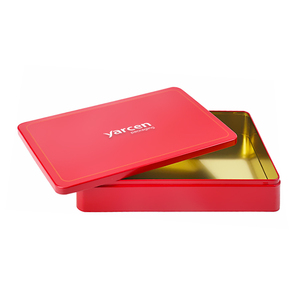 Tùy chỉnh Biscuit kẹo hình chữ nhật tinplate Hộp kích thước lớn lưu trữ kim loại có thể Cookie sô cô la bao bì lớn hình chữ nhật hộp thiếc - Product Image 1