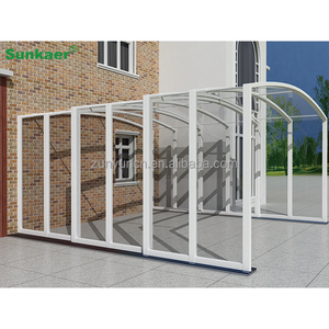 Cubiertas de <span class=keywords><strong>terraza</strong></span> de lujo fuertes y estables, Gazebo, casa de <span class=keywords><strong>cristal</strong></span> impermeable para exteriores con tapa de aluminio para patio, recinto de Patio - Product Image 4
