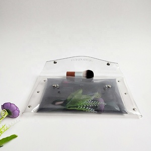 Stampa a caldo in argento foglio di logo stampato in pvc trasparente trasparente della busta della frizione della borsa della borsa - Product Image 2