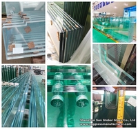 Verre feuilleté trempé transparent de sécurité antidérapant prix d'usine pour escaliers/sol/balustrade verre