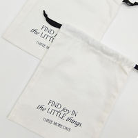 Sac cadeau en coton biologique à cordon, faible MOQ, avec logo personnalisé, pochette en toile imprimée sérigraphiée, pour bijoux, recyclable