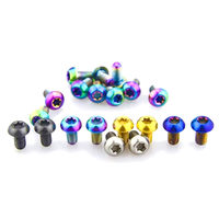 Baut Rotor Rem Cakram Titanium M5 Torx 15 Tahun Pengalaman Pabrik, Gr5 TC4, Sekrup Sepeda Ultra Ringan untuk MTB Road Bike