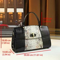 Nouveau Sac à Main Femme Motif Serpent Dégradé Transfrontalier, Sac Boston en Polyester de Luxe Léger et Tendance, Porté Épaule ou Croisé