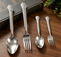 Vente en gros d'articles de table en acier inoxydable, ensemble de couverts cuillère-fourchette pour hôtels et restaurants