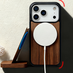 เคสโทรศัพท์ไม้แม่เหล็กสำหรับ <span class=keywords><strong>iPhone</strong></span> 18 Pro Max  ฝาครอบไม้ไผ่ เชอร์รี่ วอลนัท สำหรับ <span class=keywords><strong>iPhone</strong></span> 18 Pro 17 16 15 14 LM018 - Product Image 5