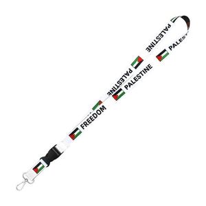 Manufacturer Promotional Bulk Printed Sublimation Logo Custom Palestine <b>Lanyard</b> With Set Item - Product Image 3