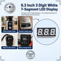 Afficheur LED professionnel à 7 segments, 3 chiffres, 0,3 pouce, lumière blanche ultra-lumineuse, anode commune, module numérique pour kits de banques d'alimentation
