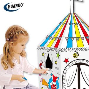 卸売マジック落書きDiy教育段ボール製図ハウスおもちゃキッズDiyハウスおもちゃ落書き - Product Image 1