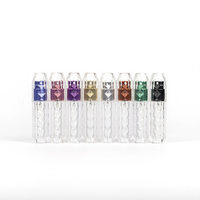 Flacon de parfum en verre cristal de 5 ml avec pompe, bouchon en caoutchouc et sérigraphie, flacon pulvérisateur rempli