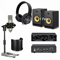 Ensemble d'équipements d'enregistrement pour la musique à domicile, le chant, la diffusion, avec microphone, casque, carte son, haut-parleur de studio professionnel