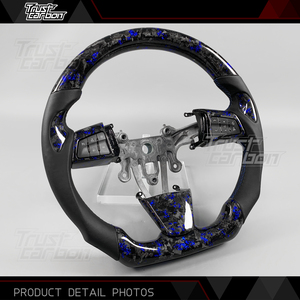 Volante Deportivo Personalizado de Fibra de Carbono Forjado Sapphire para <span class=keywords><strong>Cadillac</strong></span> <span class=keywords><strong>CTS</strong></span>-V ATS CT4 CT5 SLS 08-14 con Empuñaduras de Cuero Auténtico - Product Image 4