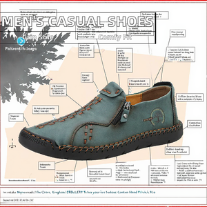 Chaussures basses décontractées pour hommes, antidérapantes, légères, pour la marche en extérieur, automne-hiver, faites à la main, confortables, style décontracté - Product Image 2