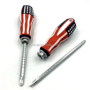 PVC Handle usa american 1 man 1 2 way multi function phillips flat hand tool screwdriver