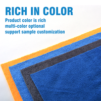 Handuk Microfiber, untuk pembersih jendela kaca lapisan keramik, handuk mikrofiber Terry cuci mobil, detail otomatis, tanpa tepi, 300 GSM 40X40 cm