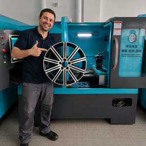 Tornio per Riparazione Cerchi in Lega Certificato CE Azure, Attrezzatura per Riparazione Ruote in Vendita - Product Image 1