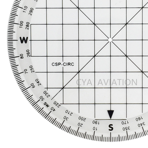 Clear Lexan Thước Đo Góc Tròn Bền Bỉ Máy Vẽ Đồ Dùng Hàng Không Cho Học Sinh Phi Công 360 Độ Để Kiểm Tra FAA - Product Image 4