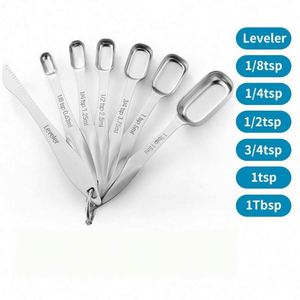 Heavy Duty Stainless Steel <b>Measuring</b> <b>Spoons</b> Eco-Friendly Slim Handles for Narrow Spice Jars 7 PCS 18/0 SS <b>Measuring</b> <b>Spoon</b> - Product Image 2
