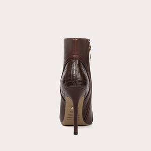 Mode féminine bout pointu ceinture boucle bottines femmes <span class=keywords><strong>bottes</strong></span> en <span class=keywords><strong>cuir</strong></span> à talons hauts - Product Image 4