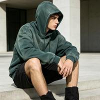 Produsen Hoodie Kustom Berkualitas Tinggi Desain Hoodie Distressing dan Fading Ukuran Besar yang Dapat Disesuaikan