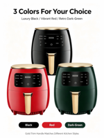 Penggorengan Udara Digital Touch 6L 900/1400W Pesanan Grosir OEM Kustomisasi Pabrik Kustomisasi Warna dan Kemasan