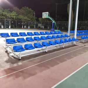 Outdoor Sports Bleacher Customized Long <b>Bench</b> Seating Portable Aluminum Gym Bleacher with Backrest - Product Image 1