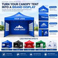 Tente pliante pop-up personnalisée 10x10 robuste et imperméable pour salons professionnels, publicité et événements en plein air