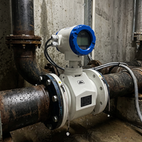 Débitmètre électromagnétique pour boues DN50, 2 pouces, avec revêtement en caoutchouc, pour eaux usées