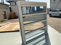 Fenêtre à persiennes en verre avec cadre en alliage d'aluminium fixe et ventilé, design moderne Lukliving Jalousie