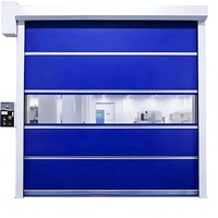 Puerta enrollable industrial de PVC de alta velocidad, personalizada de fábrica, automática y de apertura rápida para taller o almacén.