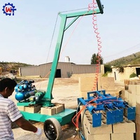 Petite machine manuelle de collecte et d'empilage de blocs de béton