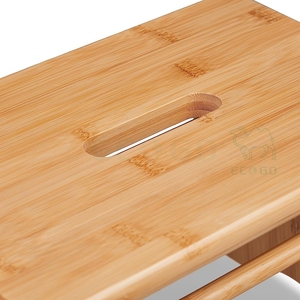 Repose-pieds en bambou Tabouret robuste Tabouret pour enfants Fauteuils de salle de bain Repose-pieds naturellement solides - Product Image 3