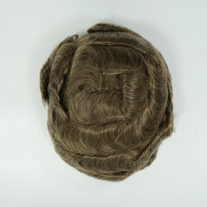 วิกผมคน100% แท้สำหรับผู้ชายผมชาวอินเดียฐาน<span class=keywords><strong>บาง</strong></span>ทำจาก PU - Product Image 4