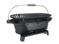 Vente en gros petit dessus de table hibachi en fonte barbecue portable charbon de bois mini barbecue grill dessus de table extérieur