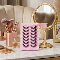 Lot de 7 paires de faux cils 3D en vison synthétique, luxueux, multicouches, effet vaporeux et volumineux, ensemble économique, sans cruauté animale, fournisseur