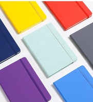 Carnet à spirales en cuir PU avec logo personnalisé unique, couverture rigide en carton, bande élastique, marque-page en soie, impression offset