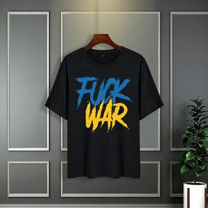 เสื้อยืดถักคอกลมผ้าโพลีเอสเตอร์สำหรับผู้ชายแบบ100% ใหม่เสื้อลายวินเทจดิจิตอลพิมพ์ตัวละครทรงหลวมแขนสั้น180g มีแพทเทิร์น - Product Image 1