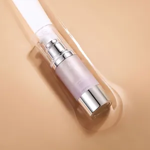 10ml 15ml 20ml 30ml Pink Airless Pump Bottle Cosmetic Glass Airless Bottle 50ml Clear With Silver Airless Serum Bottle