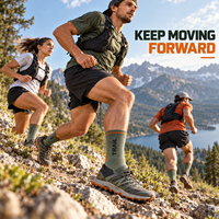 Chaussettes de trail running personnalisées respirantes et amorties avec logo pour la course en extérieur et la randonnée, faible MOQ, OEM