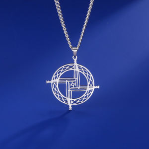 Myshape St Brigid十字架项链基督教和古爱尔兰保护标志不锈钢宗教珠宝2024 - Product Image 5