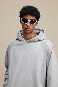 Sweat à capuche en molleton de coton surdimensionné pour homme avec logo personnalisé, nouveaux styles avec impression en relief brodée, sweat à capuche décontracté d'automne, sweat à capuche vierge - Product Image 4