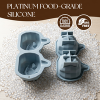 Moule à gâteau en silicone SILIKOLOVE, 2 cavités, forme citrouille, antiadhésif platine LFGB, sans BPA, qualité alimentaire